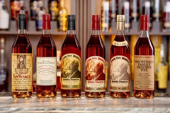 Liquor bottles on shelf