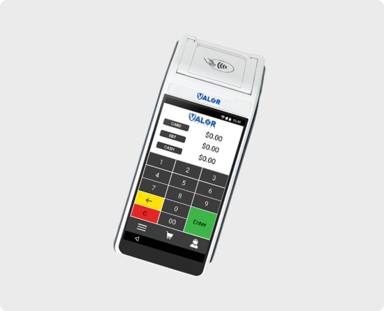 Valor VL500 Android Pay at the Table Credit Card Terminal