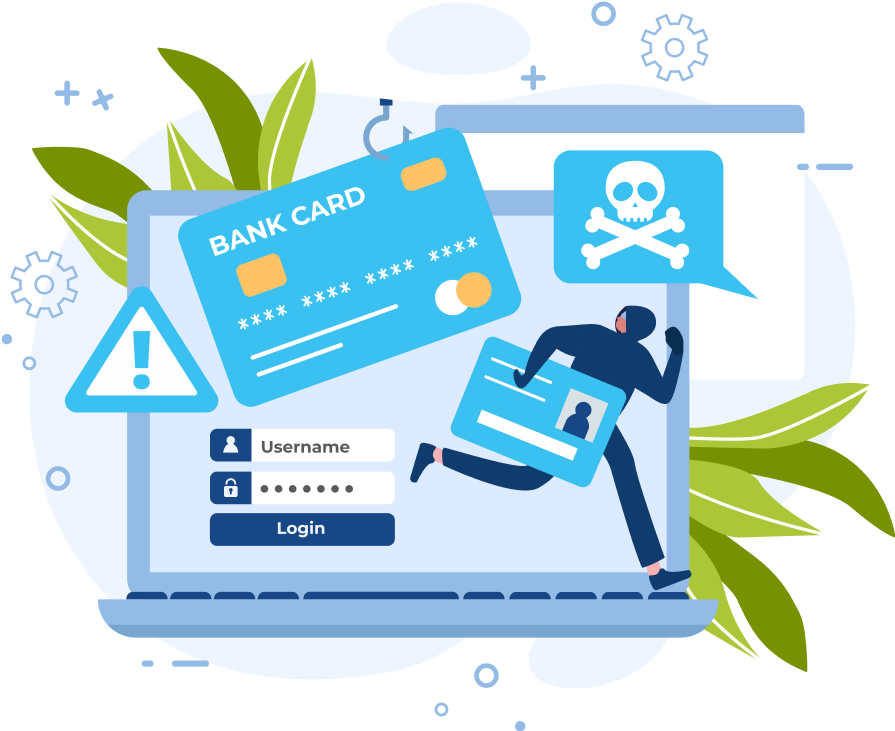 Credit Card Security Features on Laptop